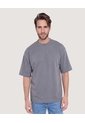 Camiseta Oversize Texturizada  Para Hombre Azul Ostu de Ostu
