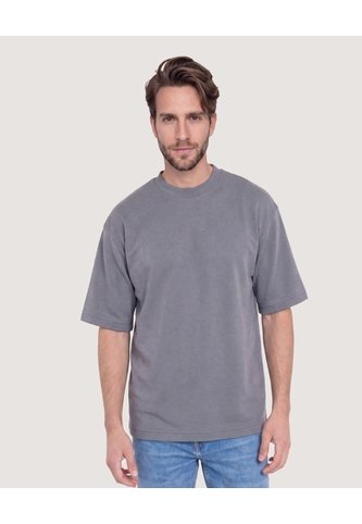 Camiseta Oversize Texturizada  Para Hombre Azul Ostu Ostu