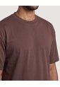Camiseta Estampado Posterior  Para Hombre Café Ostu de Ostu