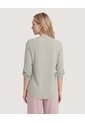 Blusa Cuello V  Para Mujer Verde Ostu de Ostu