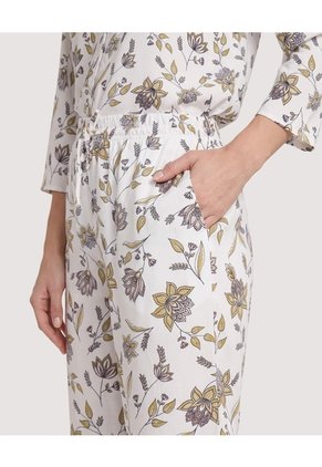 Jogger Con Bolsillos  Para Mujer Crema Ostu