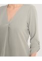 Blusa Cuello V  Para Mujer Verde Ostu de Ostu