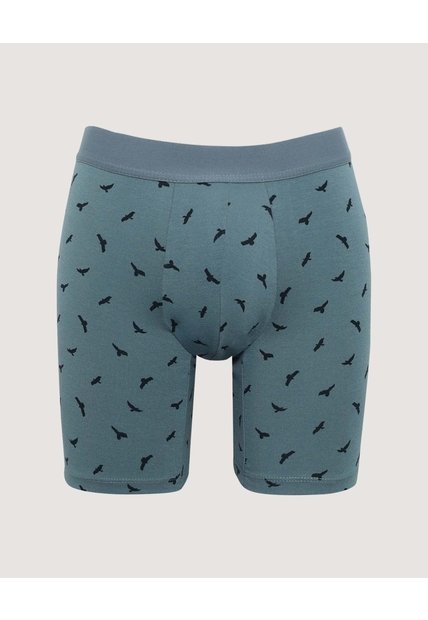 Boxer Medio Estampado  Para Hombre Verde Ostu