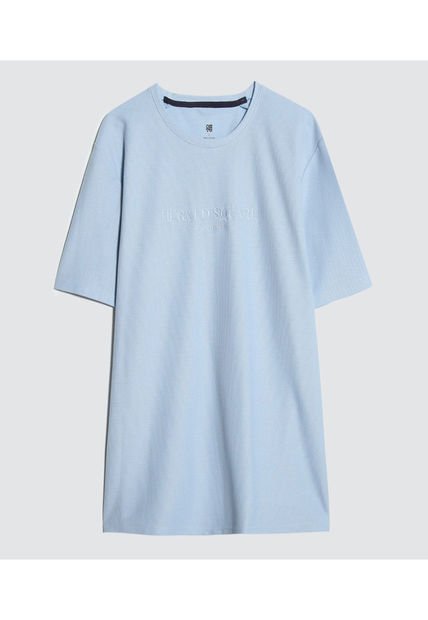 Camiseta Para Hombre Manga Corta Color Azul Claro Marca Ostu #60091342