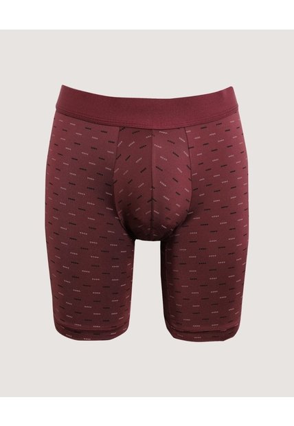 Boxer Medio Estampado  Para Hombre Vino Ostu