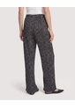 Pantalón Ancho Con Pretina Elástica  Para Mujer Negro Ostu de Ostu