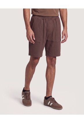 Bermuda Casual Para Hombre Café Ostu