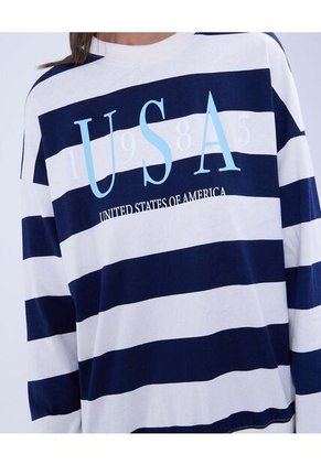 Buzo Para Mujer Cuello Redondo Color Azul  Marca Ostu #40060354