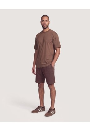 Bermuda Casual Para Hombre Café Ostu