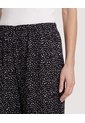 Pantalón Ancho Con Pretina Elástica  Para Mujer Negro Ostu de Ostu