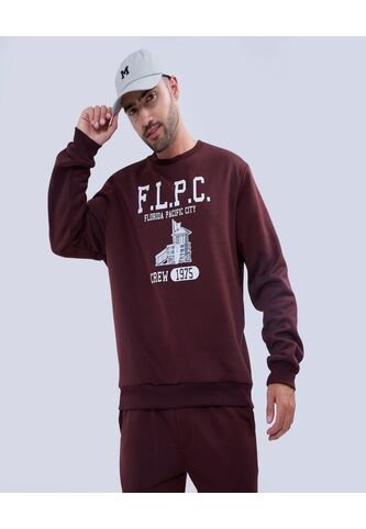 Buzo Para Hombre Cuello Redondo Color Vino Marca Ostu #60060432 Ostu