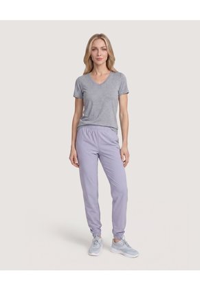 Pantalón Cargo Con Bolsillos Zipper  Para Mujer Gris Ostu