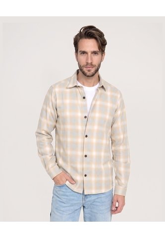Camisa Leñadora  Para Hombre Gris Ostu Ostu