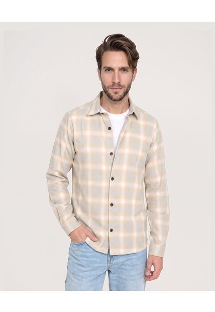 Camisa Leñadora  Para Hombre Gris Ostu