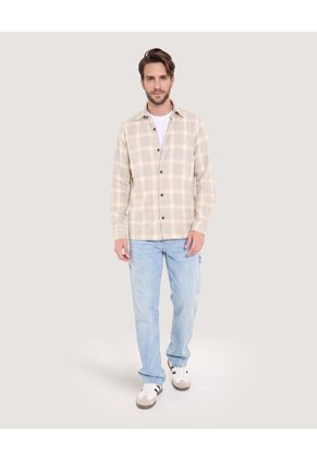 Camisa Leñadora Para Hombre Gris Ostu