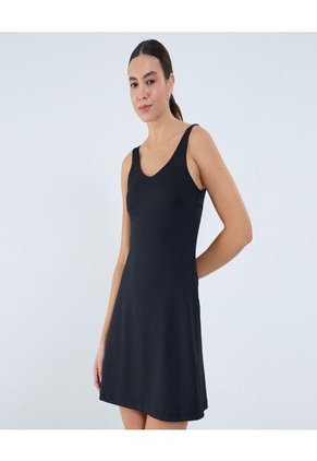 Enterizo Para Mujer Manga Sisa Color Negro Marca Ostu #40320123