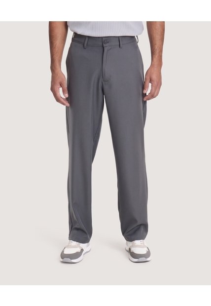 Pantalón Formal Regular  Para Hombre Gris Ostu