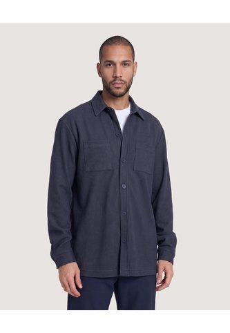Sobrecamisa Con Bolsillos  Para Hombre Azul Ostu Ostu