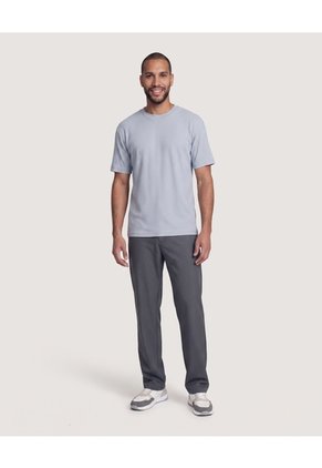 Pantalón Formal Regular Para Hombre Gris Ostu