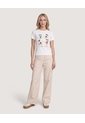 Pantalón Cargo Wide Leg  Para Mujer Beige Ostu de Ostu