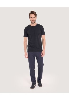 Camiseta Oversize Texturizada  Para Hombre Negro Ostu