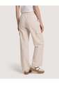 Pantalón Cargo Wide Leg  Para Mujer Beige Ostu de Ostu
