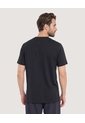 Camiseta Oversize Texturizada  Para Hombre Negro Ostu de Ostu