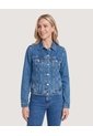 Chaqueta Trucker Denim Clásica  Para Mujer Azul Ostu de Ostu