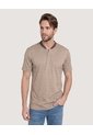 Polo Cuello Bomber Texturizado  Para Hombre Beige Ostu de Ostu