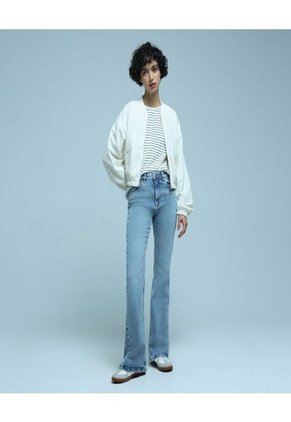 Camiseta Para Mujer Manga Larga Color Azul  Marca Ostu #40092023