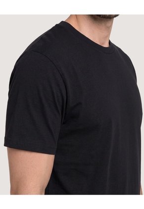 Camiseta Oversize Texturizada  Para Hombre Negro Ostu