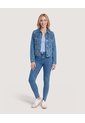 Chaqueta Trucker Denim Clásica  Para Mujer Azul Ostu de Ostu