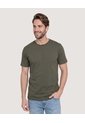 Camiseta Oversize Texturizada  Para Hombre Verde Ostu de Ostu