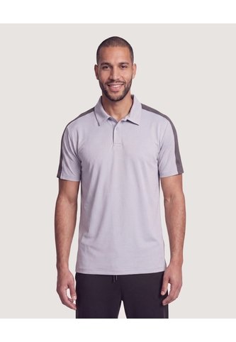 Polo Active Panel Contraste  Para Hombre Gris Ostu Ostu