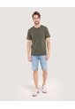 Camiseta Oversize Texturizada  Para Hombre Verde Ostu de Ostu