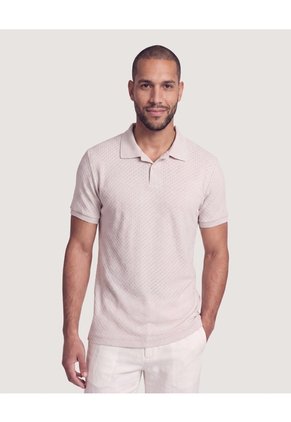 Polo Texturizada Para Hombre Naranja Ostu