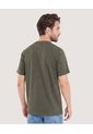 Camiseta Oversize Texturizada  Para Hombre Verde Ostu de Ostu