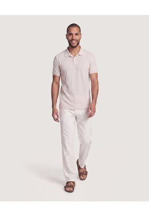 Polo Texturizada Para Hombre Naranja Ostu