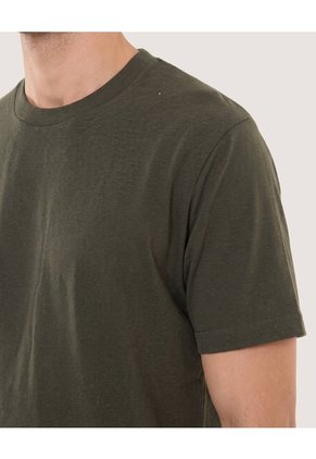 Camiseta Oversize Texturizada Para Hombre Verde Ostu