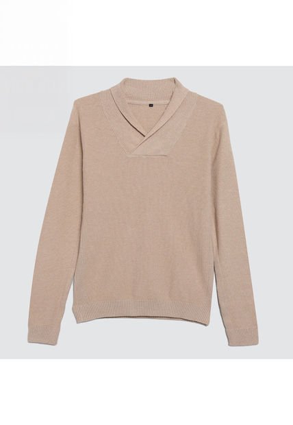 Saco Para Hombre Shawl Neck Color Beige Marca Ostu #60330036