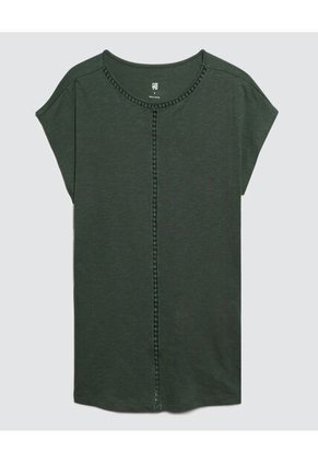 Camiseta Para Mujer Manga Corta Color Verde Marca Ostu #40092035