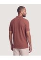 Polo Texturizada  Para Hombre Terracota Ostu de Ostu
