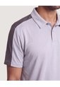 Polo Active Panel Contraste  Para Hombre Gris Ostu de Ostu