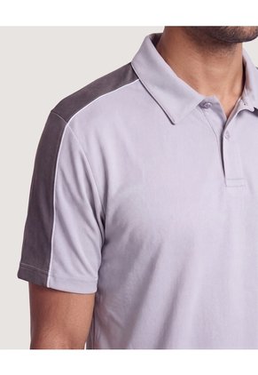 Polo Active Panel Contraste Para Hombre Gris Ostu