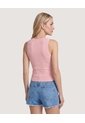 Camiseta Tejida Sin Mangas  Para Mujer Rosado Ostu de Ostu