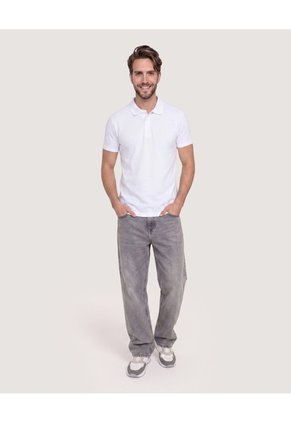 Polo Basica  Para Hombre Blanco Ostu