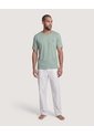 Pijama Con Rayas Clásicas  Para Hombre Gris Ostu de Ostu