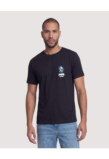 Camiseta Mickey Joyful  Para Hombre Negro Ostu