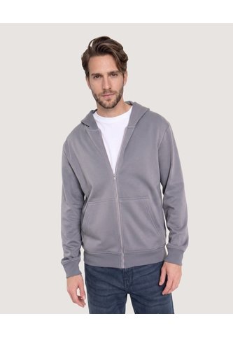 Buzo Zipper Unicolor  Para Hombre Gris Ostu Ostu