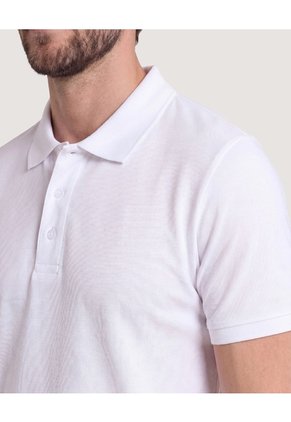 Polo Basica  Para Hombre Blanco Ostu